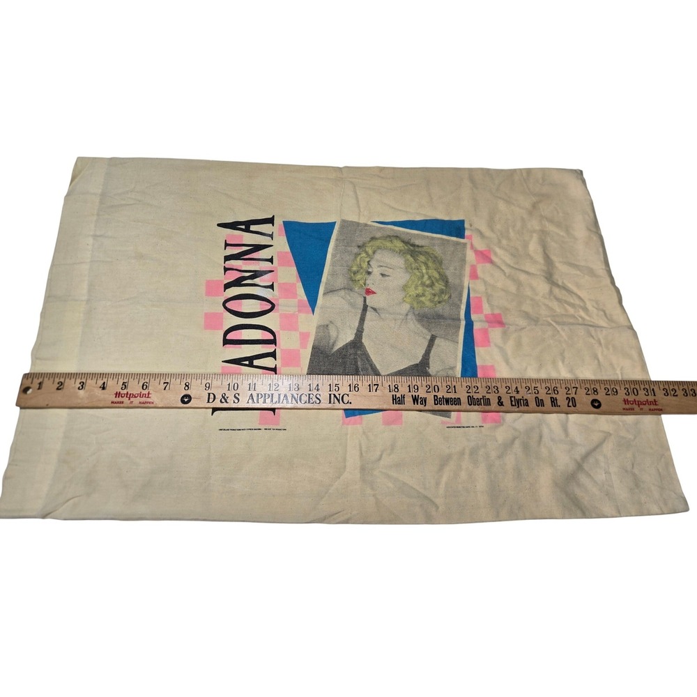 Vintage Madonna Graphic Pillowcase 1980s Pop Art Cotton - Picture 2 of 7